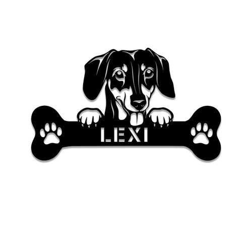 Personalized Dog Metal Sign, Custom Pet Housewarming Metal Art Wall Decor, Metal Laser Cut Metal Signs Custom Gift Ideas