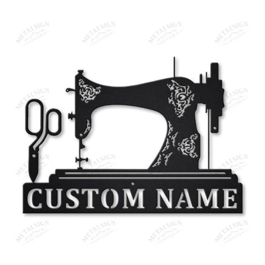 Personalized Sewing Room Metal Wall Art Decor, Cut Metal Sign, Metal Wall Art, Metal House Sign, Metal - metal sign