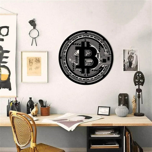 Bitcoin coins Wall Decormetal Wall Decorfinance Giftscryptocurrency Wall Artbtc Crytpo Metal Art