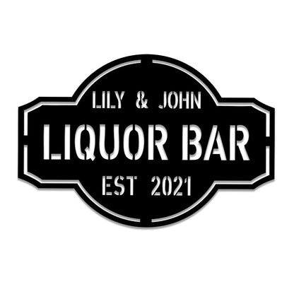 Personalized Metal Liquor Bar Sign, Custom Pub, Tap, Lounge, Cafe, Home Wall Decor, Metal Laser Cut Metal Signs Custom Gift Ideas