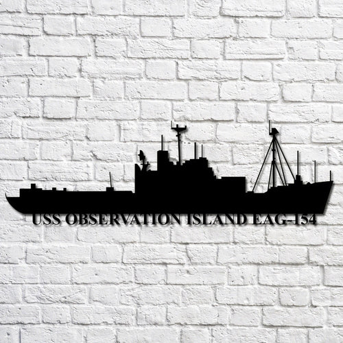 Uss Observation Island Eag154 Navy Ship Metal Art, Gift For Navy Veteran, Navy Ships Silhouette Metal Art, Navy Home Decor Laser Cut Metal Signs Custom Gift Ideas