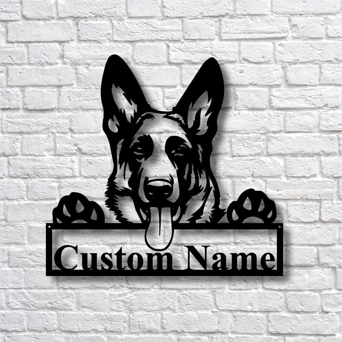 Personalized Custom German Shepherd Dog Metal Sign for Dog Lover Custom Name