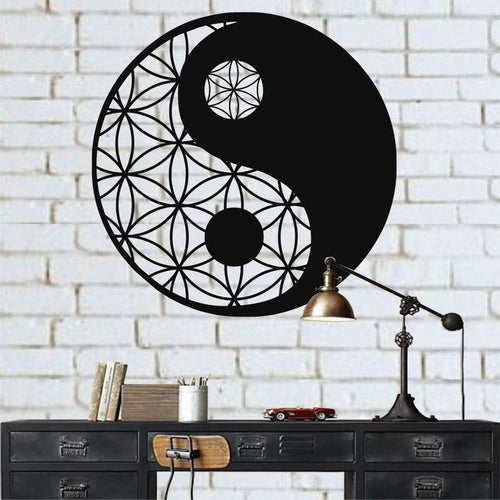 Metal Yin Yang Decor Sacred Zen Wall Decor Geometric Metal Wall Decor Home Living Room Decor Wall Hangings