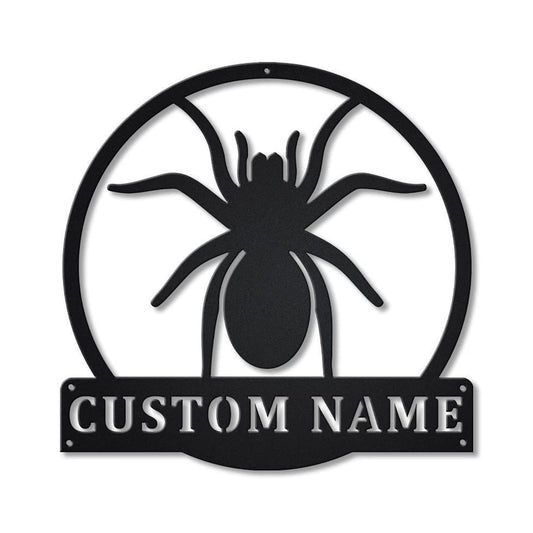 Personalized Tarantula Monogram Metal Sign Art, Custom Tarantula Metal Sign, Tarantula Gifts Funny - metal sign
