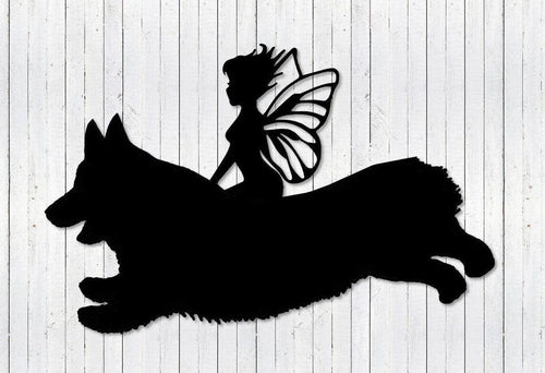 Corgi Fairy The Legend Metal Sign Cut Metal Sign Wall Decor