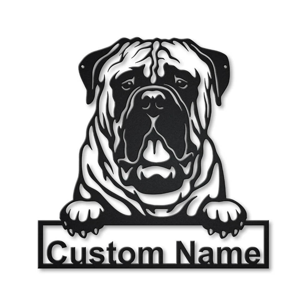 Personalized Bullmastiff Dog Metal Sign Art, Custom Bullmastiff Dog Metal Sign, Bullmastiff Dog Gifts Funny, Dog Gift, Animal Custom, Laser Cut Metal Signs Custom Gift Ideas