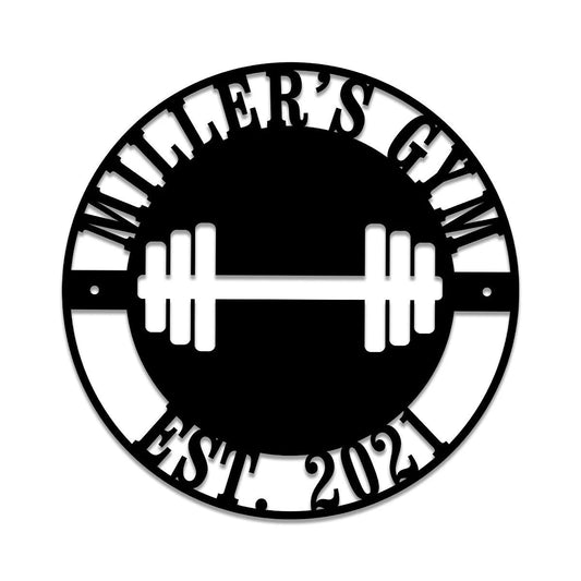 Metal Gym Sign, Custom Fitness Center, Home Wall Decor, Wedding, Anniversary Art Gift For Him her, Metal - wedding detail