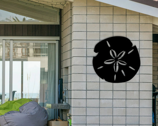 Sanddollar Metal Wall Art Decoration, Nautical Marine Sea Life Home Decor, Beach House Decor, Custom - metal sign