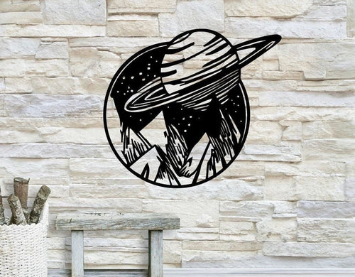 Saturn Space Metal Space Cosmic Cosmic World Saturn Metal Wall Decor
