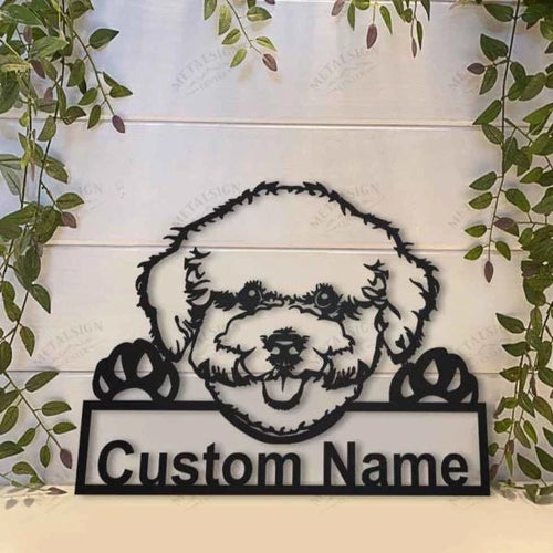 Bichon Frise Personalized Metal Wall Decor, Cut Metal Sign, Metal Wall Art, Metal House Sign, Metal Laser Cut Metal Signs Custom Gift Ideas
