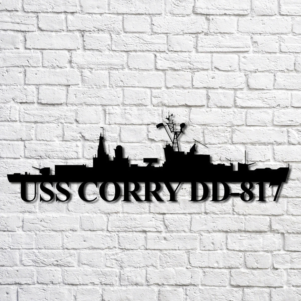 Uss Corry Dd817 Navy Ship Metal Art, Custom Us Navy Ship Cut Metal Sign, Gift For Navy Veteran, Navy Ships Silhouette Metal Art, Navy Home Decor Laser Cut Metal Signs Custom Gift Ideas