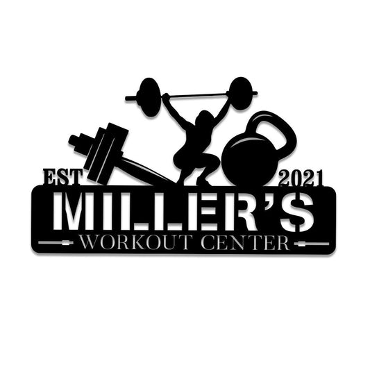 Personalized Women Metal Gym Sign, Fitness, Cross Fit Club Wall Decor, Wedding, Anniversary Art Gift - wedding detail