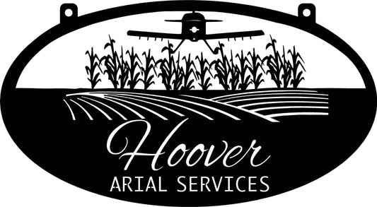 Metal Spray Plane Sign Spray Plane Barn Sign Laser Cut Spray Plane Sign 4ft Metal House Sign - 8 inches - metal sign