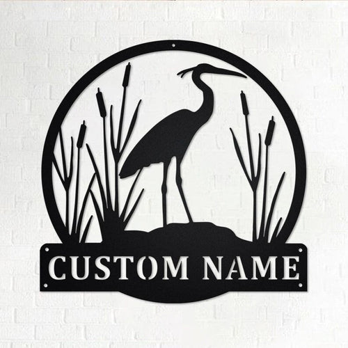 Custom Crane Bird Personalized Crane Name Sign Decoration For Room Crane Custom Crane Crane Animal Lover