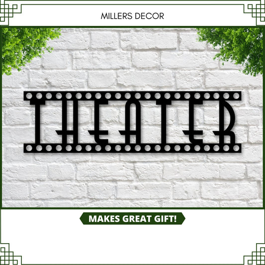 Theater Sign, Home Theater Sign, Movie Theater Decor, Movie Room Decor, Theater Room Decor, Theater - metal sign