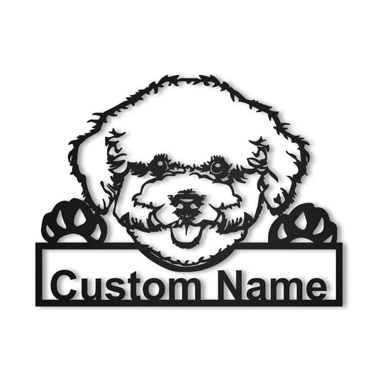 Personalized Bichon Frise Dog Metal Sign Art, Custom Bichon Frise Dog Metal Sign, Bichon Frise Dog Gifts - metal sign