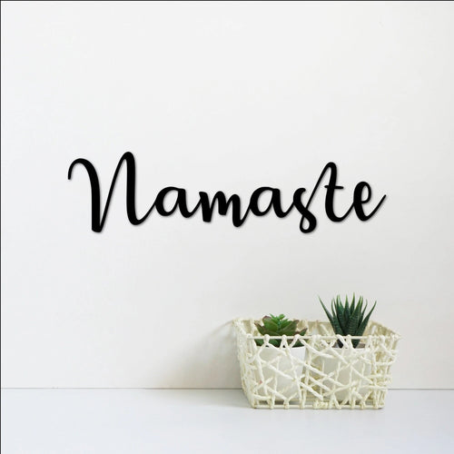 Namaste Sign Namaste Word Art Yoga Studio Decor Namaste Gift Namaste Metal Signmeditation Yoga Sign