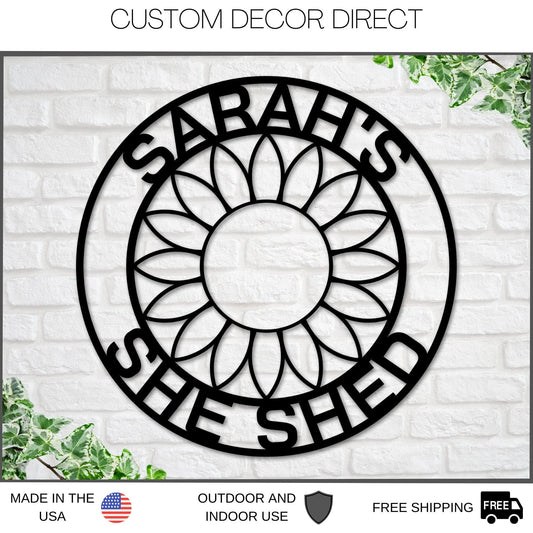 She Shed Sign, Personalized She Shed Sign, She Shed Decor, Women Cave Sign, Metal She Shed Sign, Custom - metal sign