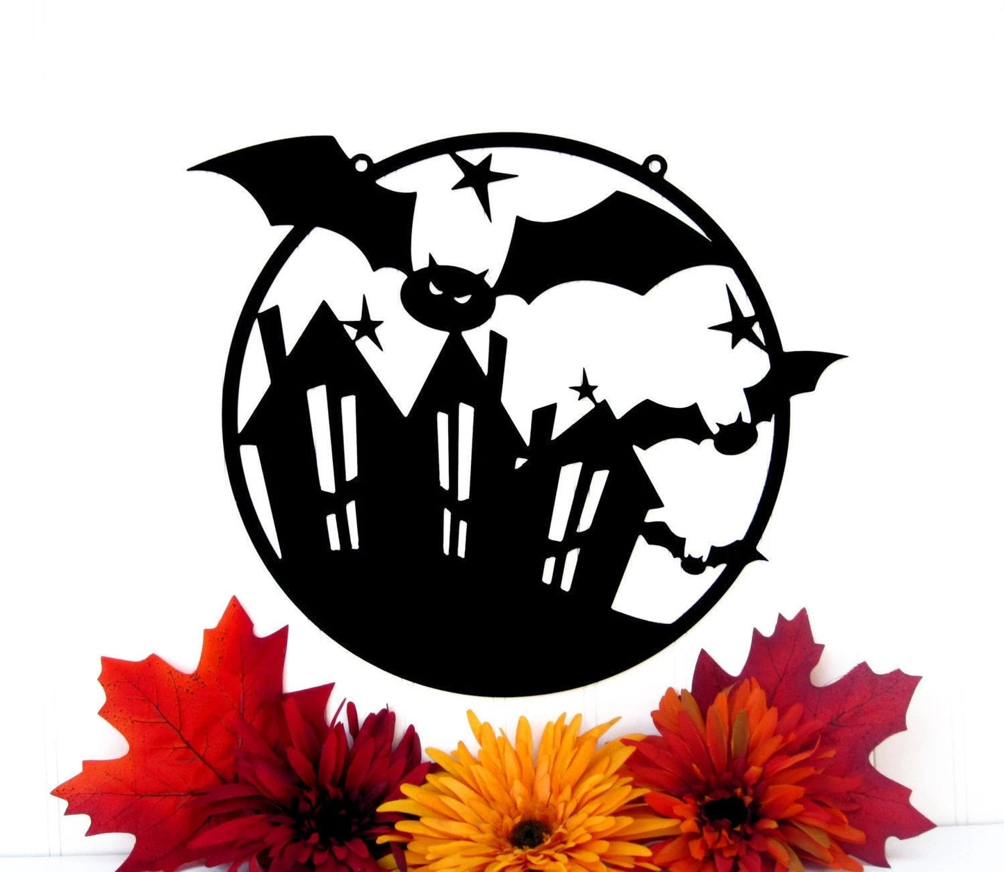 Outdoor Halloween Decorations Bat Outdoor Halloween Decor Halloween Signs Hanging Sign Metal Wall Decor Metal Sign Bat