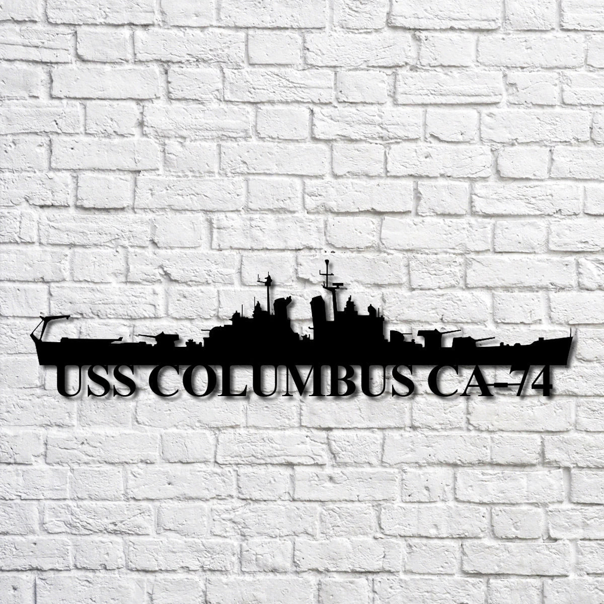 Uss Columbus Ca74 Navy Ship Metal Art, Custom Us Navy Ship Cut Metal Sign, Gift For Navy Veteran, Navy Ships Silhouette Metal Art, Navy Home Decor Laser Cut Metal Signs Custom Gift Ideas