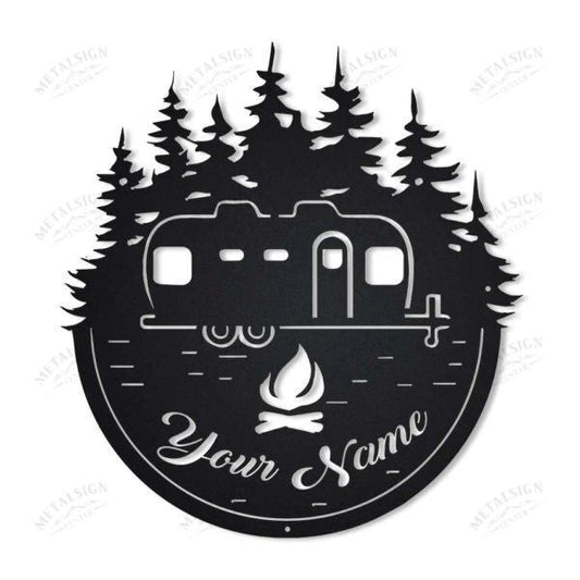 Personalized Camper Airstream Metal Wall Decor, Cut Metal Sign, Metal Wall Art, Metal House Sign Laser Cut Metal Signs Custom Gift Ideas - 8 inches - metal sign