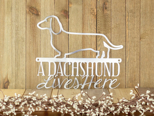 Metal Laser Cut Sign Dachshund Gift Beware Of Dog Sign