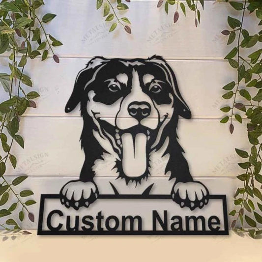 Entlebucher Mountain Dog Personalized Metal Wall Decor, Cut Metal Sign, Metal Wall Art, Metal House Sign - metal sign