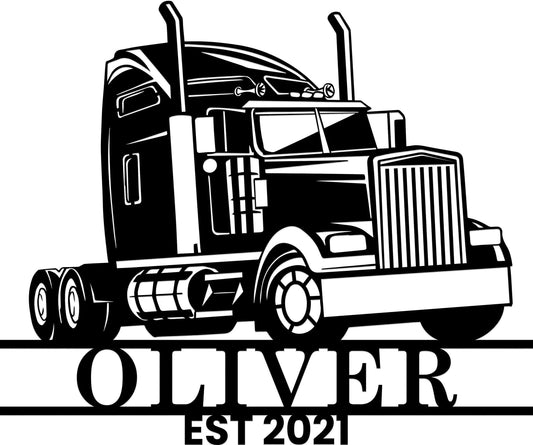 Trucker, Customized Metal Trucker Sign, Sign For Truck Driver, Trucker Sign, Personalized Sign, Custom - metal sign