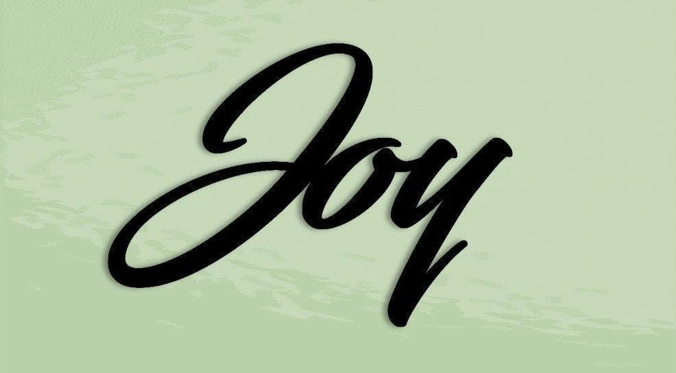 Joy Word Metal Sign Cut Metal Sign Wall Decor