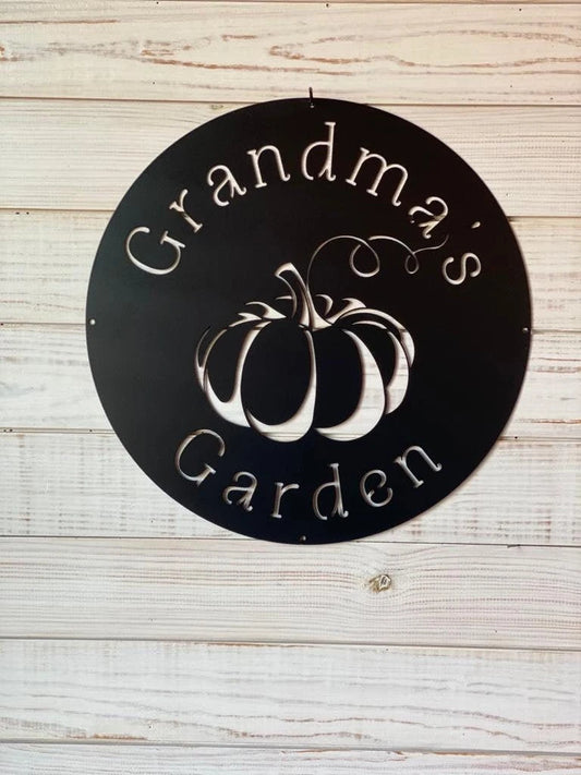 Pumpkin, She Shed Signs, Large Garden Decor, Personalized Garden Sign, Birthday Gifts For Her, Gift For - metal sign