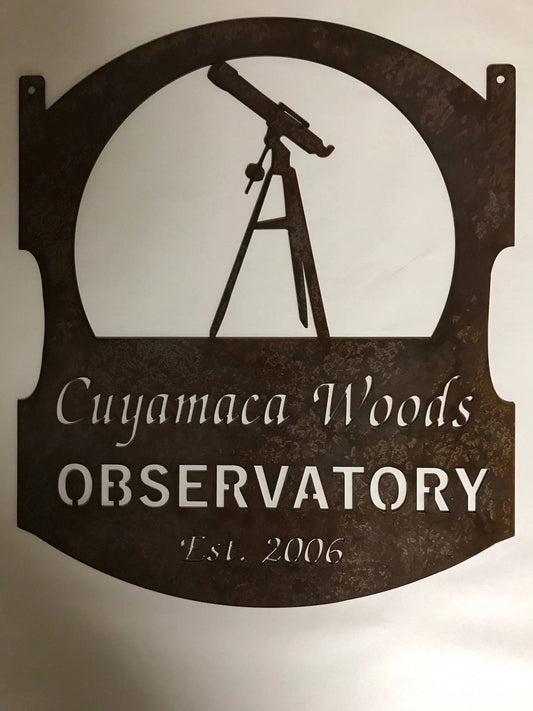 Metal Telescope Sign With Your Name Metal House Sign - 8 inches - metal sign