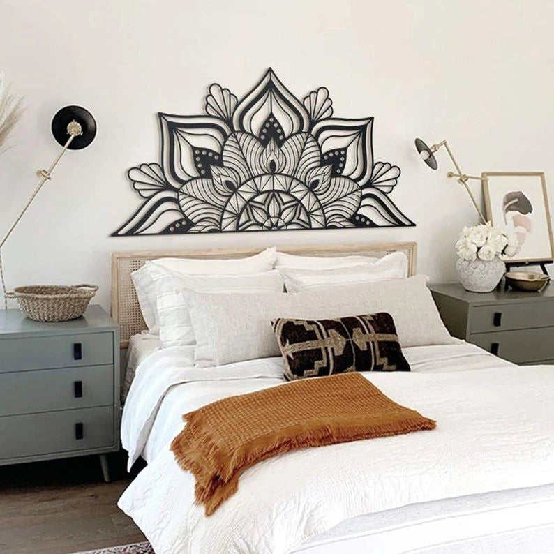 Metal Mandala Wall Art Metal Wall Decor Mandala Wall Art Gift for her Gift for him Bedroom Wall Decor Yoga Lotus Flower Gifts