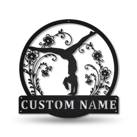Personalized Tumbling Monogram Metal Sign Art, Custom Tumbling Monogram Metal Sign, Hobbie Gifts, Sport - metal sign