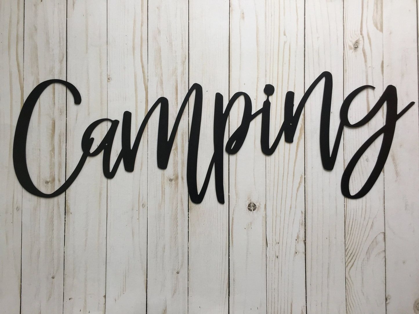 Camping Metal Sign Housewarming Gift Metal Words Camping Sign