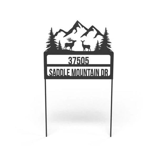 Metal Rustic Yard Address Sign, Cut Metal Sign, Metal Wall Art, Metal House Sign Laser Cut Metal Signs Custom Gift Ideas - 8 inches - metal sign