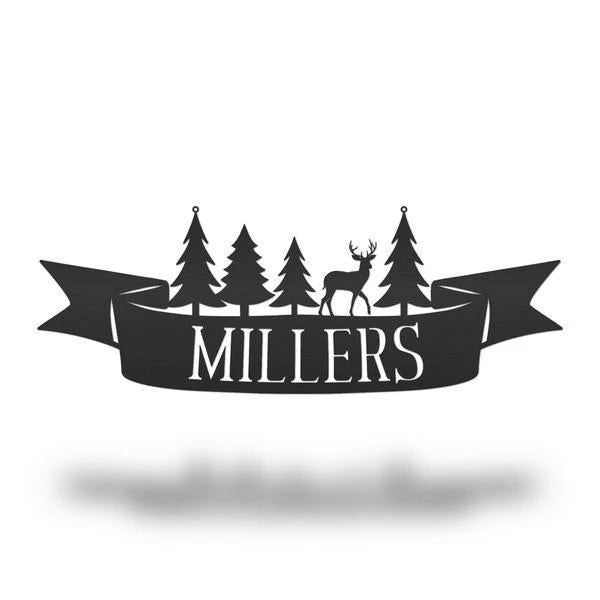 Winter Woodlands Metal Cut Metal Sign Metal House Sign