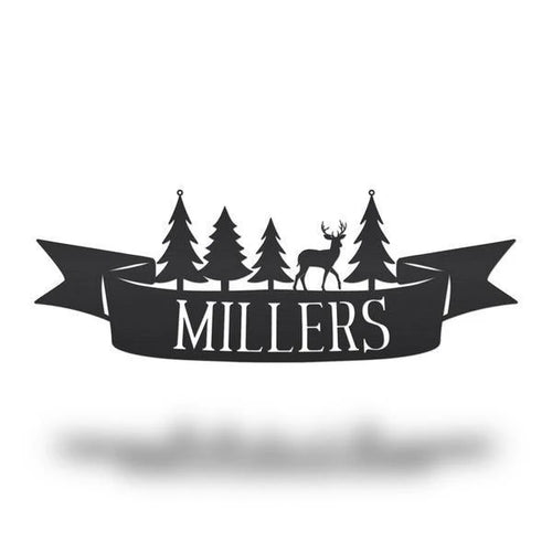 Winter Woodlands Metal Cut Metal Sign Metal House Sign