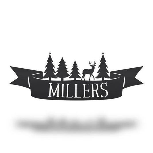 Winter Woodlands Metal Cut Metal Sign Metal House Sign