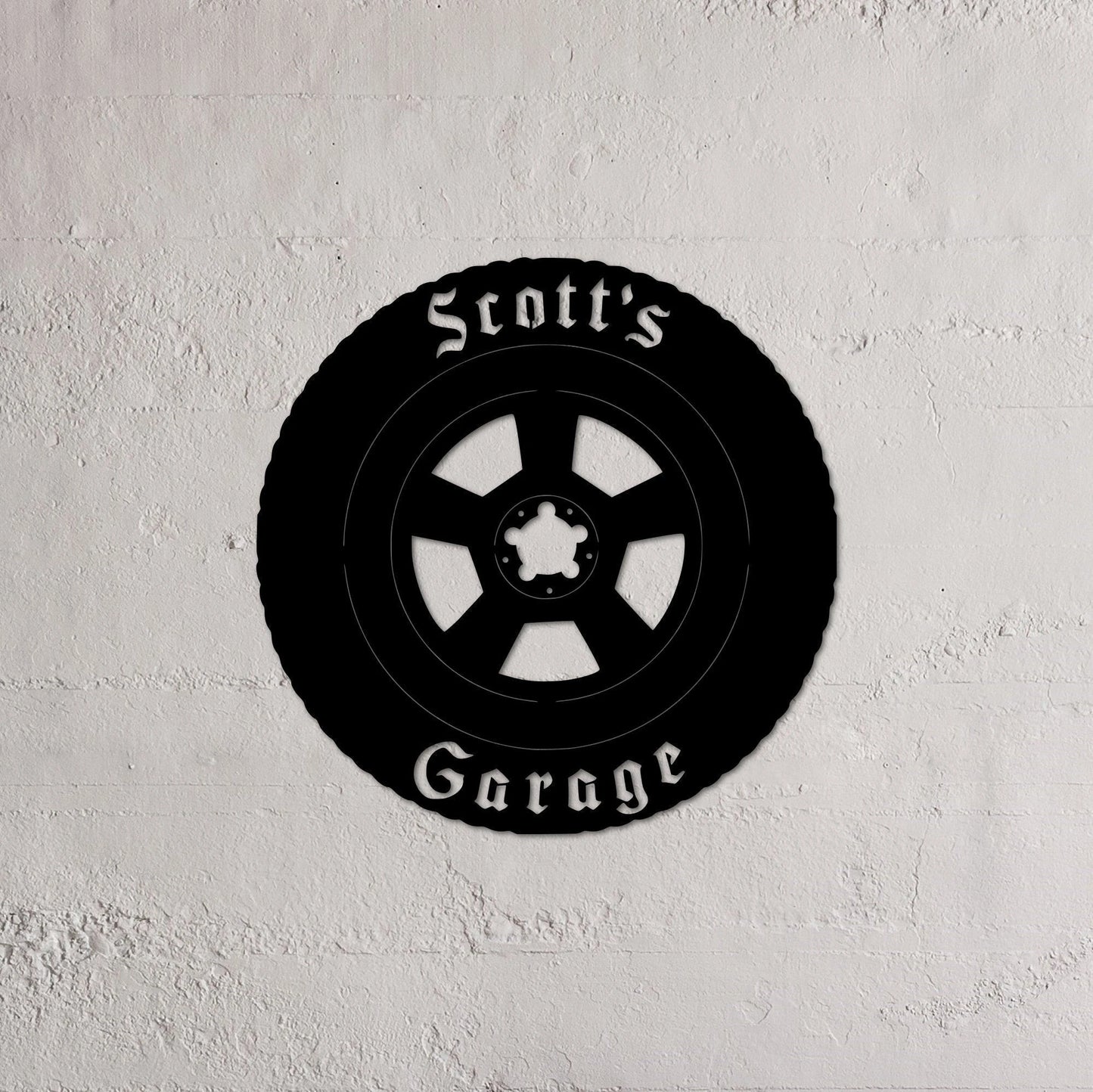 Personalized Garage Sign, Gift Idea For Dad's Garage, Custom Grandpa's Garage Est Metal Sign, Car Enthusiast Gift For Boyfriend Laser Cut Metal Signs Custom Gift Ideas