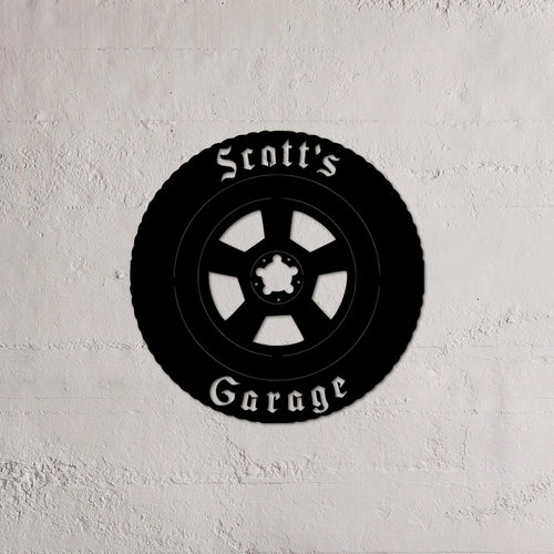Personalized Garage Sign, Gift Idea For Dad's Garage, Custom Grandpa's Garage Est Metal Sign, Car Enthusiast Gift For Boyfriend Laser Cut Metal Signs Custom Gift Ideas
