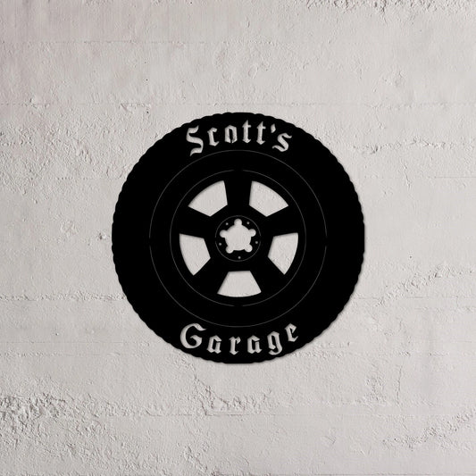 Personalized Garage Sign, Gift Idea For Dad's Garage, Custom Grandpa's Garage Est Metal Sign, Car - metal sign