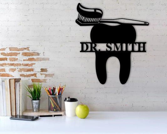 Dentist Gift Dental Office Wall Decor Dental Office Sign Dentist Sign Metal Sign Orthodontist Office Sign Dental Hygienist Gift Idea - 8 inches - metal sign