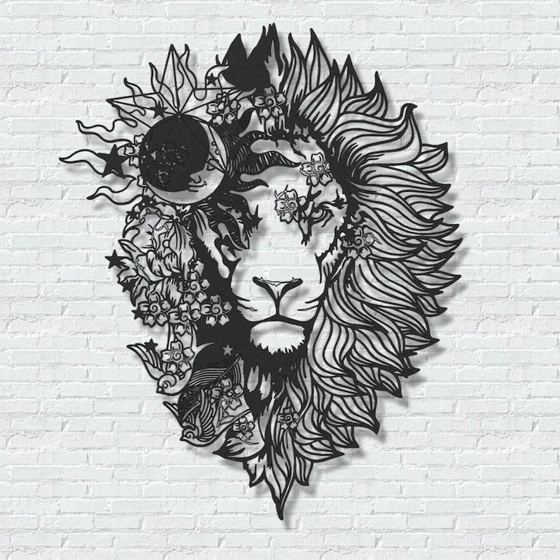Premium s Myth Lion Housewarming Gift Metal Art Interior Design