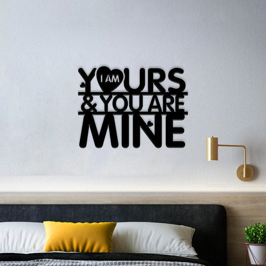 I Am Yours & You Are Mine Custom Metal Name Sign Nursery Wall Decor Kids Room Decor Custom Name Monogram - metal sign