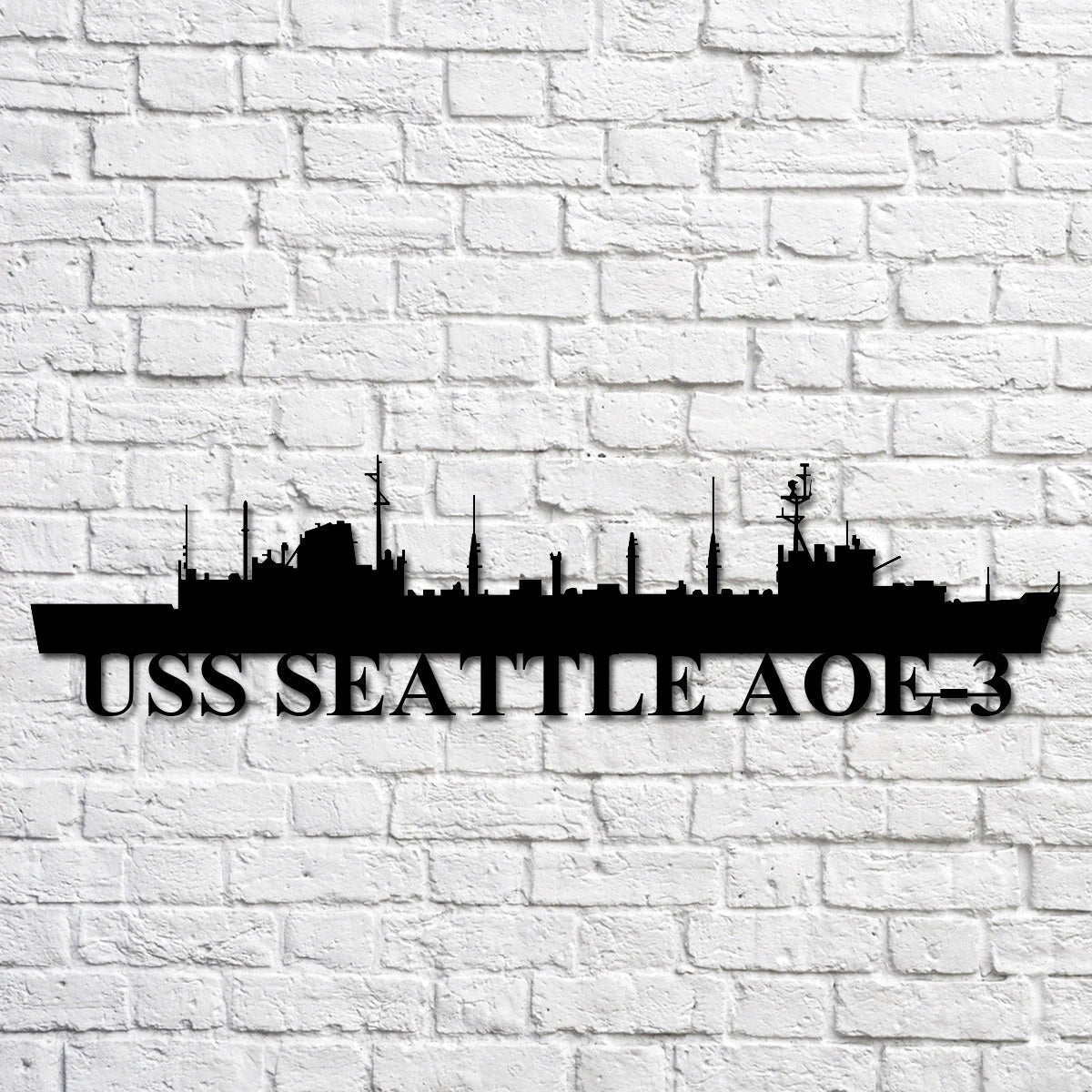 Uss Seattle Aoe3 Navy Ship Metal Art, Gift For Navy Veteran, Navy Ships Silhouette Metal Art, Navy Home Decor Laser Cut Metal Signs Custom Gift Ideas
