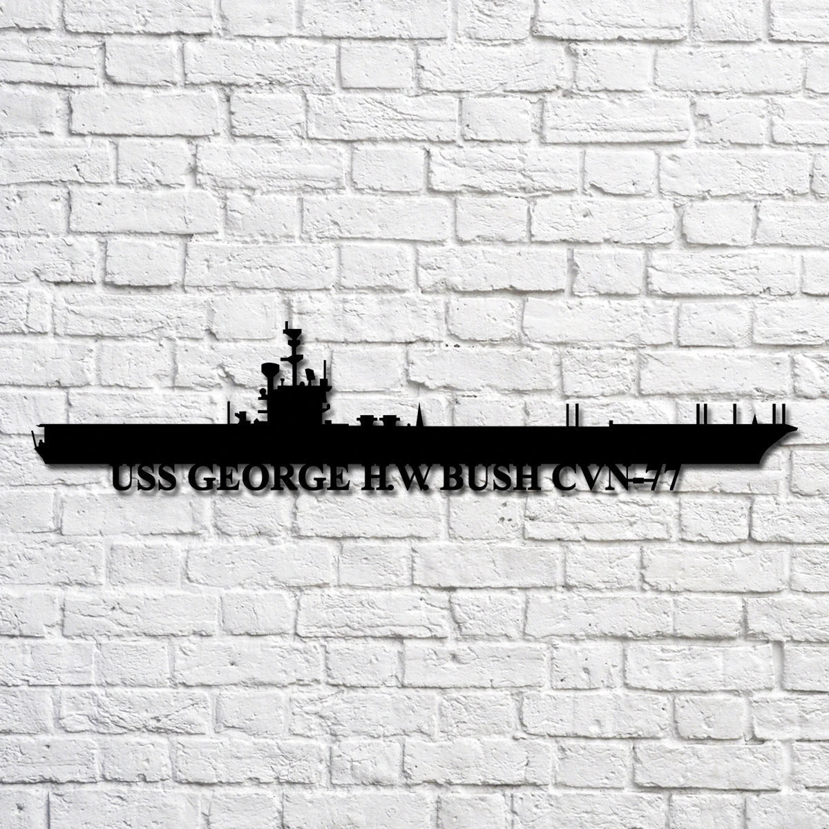 Uss George H.w. Bush Cvn 77 Navy Ship Metal Art, Gift For Navy Veteran, Navy Ships Silhouette Metal Art, Navy Home Decor Laser Cut Metal Signs Custom Gift Ideas