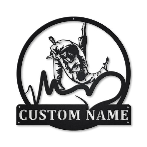 Personalized Love Judo Monogram Metal Sign Art, Custom Love Judo Sport Metal Sign, Hobbie Gifts, Sport Gift, Birthday Gift, Laser Cut Metal Signs Custom Gift Ideas