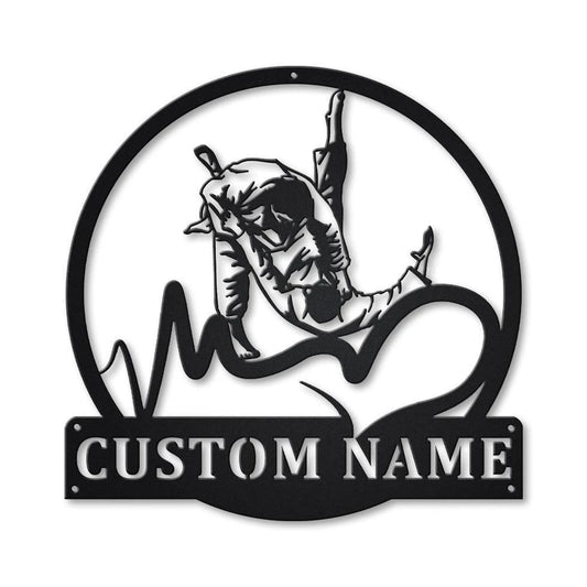Personalized Love Judo Monogram Metal Sign Art, Custom Love Judo Sport Metal Sign, Hobbie Gifts, Sport - metal sign