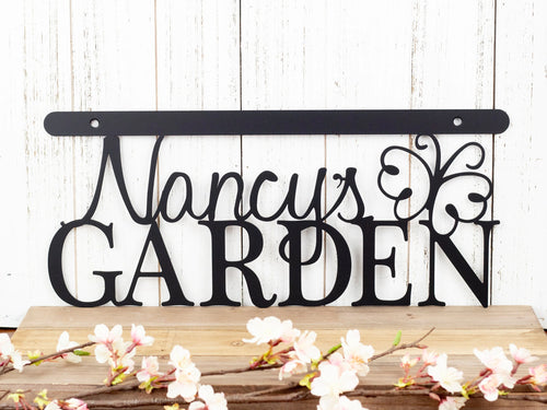 Custom Metal Garden Name Sign Mother's Day Gift Outdoor Garden Decor