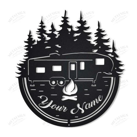 Personalized Camper 5th Wheel Metal Wall Decor, Cut Metal Sign, Metal Wall Art, Metal House Sign, Metal - metal sign